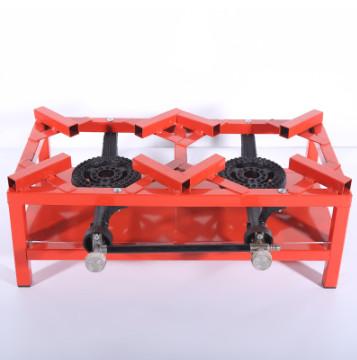 China Factory direct supply commercial angle steel stove cast iron stove stalls three stoves square tube welded gas stove for sale