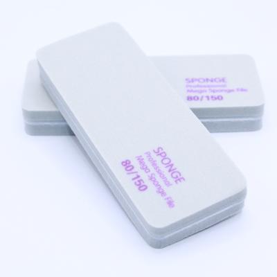 China OEM Eco-Friendly Pad Pad #120 Private Label Grit Block 2 Sided White Sandpaper Nail File Lime File Buffer for sale