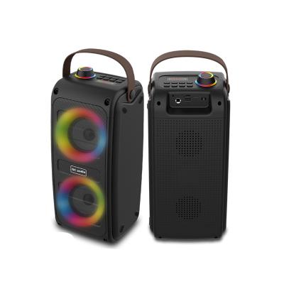 China New hot sale mega wireless bss portable multimedia BT wireless speaker with excite party light fm radio USB TF B87 rechargeable battery for sale