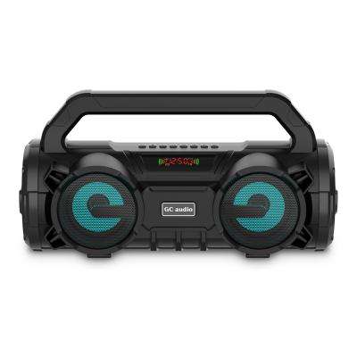 China Cheap price competitive price factory best USB 5v powered speaker portable BT boombox speaker with fm radio led light mic aux. in USB TF port for sale