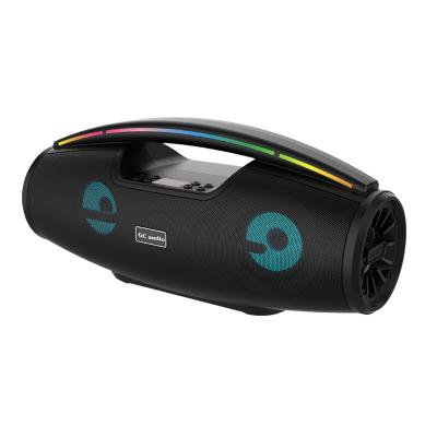 China Wireless Mega Bass LED Lights Portable Wireless BT Boombox Speakers With TWS Rechargeable Battery FM Radio MIC Input USB TF Port for sale