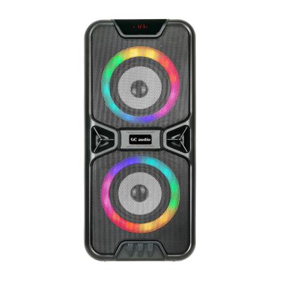 China NEW Wireless Portable Mega Bass BT Speaker Indoor Outdoor Rechargeable Boombox With Led Effect FM Radio USB Micro SD MIC In Aux. inside for sale