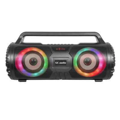 China Wireless BT Battery Operated Portable Boombox New Arrival Karaoke Party Speaker With FM Radio Led Lights USB TF MIC In B88 for sale