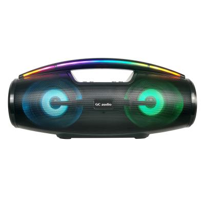 China 5V USB Wireless Mega Bass Powered Portable Wireless BT Speaker For Indoor And Outdoor With FM Radio TWS USB TF MIC Light Effect In for sale