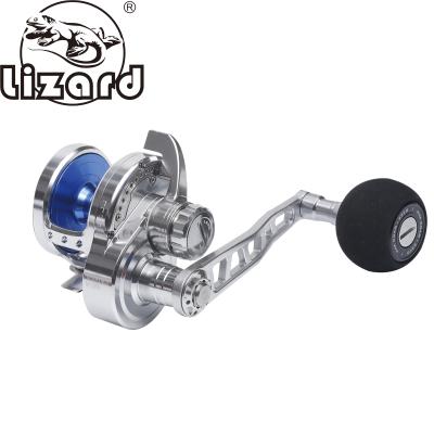 China Lizard jingging reel for ocean boat fishing 5.3:1 ratio 9+2BB cnc aluminum alloy reel metal full metal trolling reel ECO for sale