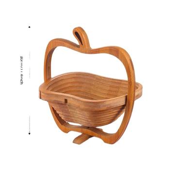 China Folding Made in China Bamboo Folding Wooden Fruit Basket for sale