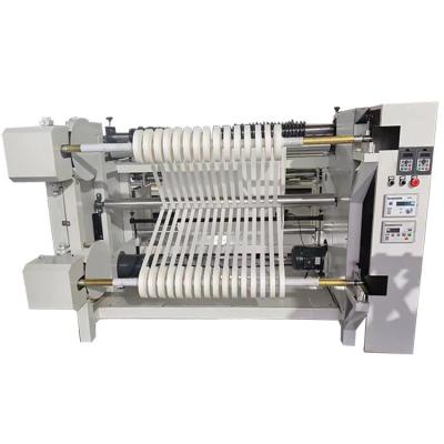 China Hotels Aluminum foil kraft paper plastic polyester film slitting machine Thermal paper fabric leather slitting and winding machine for sale