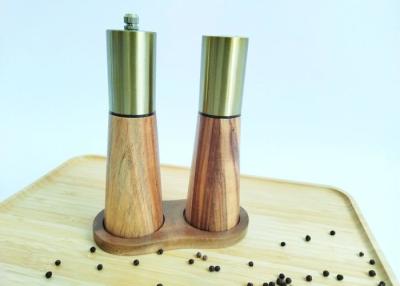 China Refillable Acacia Wooden Salt And Pepper Grinders For Herb Enthusiasts for sale