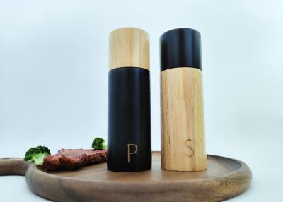 China New Style Wooded Pepper Grinder Pepper Mill Adjustable Coarseness Salt Mill Refillable for sale