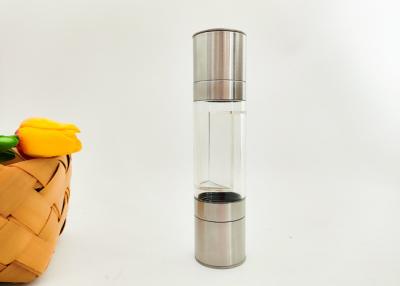 China Double 2 In 1 Spice Grinder Salt And Pepper Shaker Household Stainless Steel Manual Salt Pepper Grinder for sale