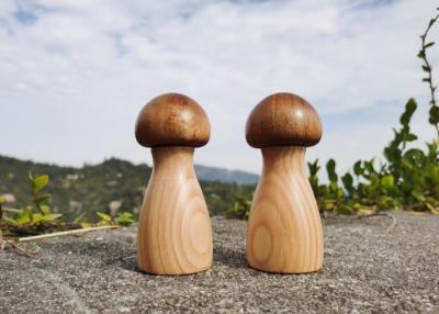 China Mushroom Design Salt & Pepper Grinder KRG-033 Model Ceramic Core & Wood Jar for sale