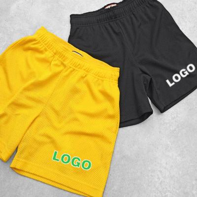 China 2022 Custom Logo Men&'s Shorts Men's Simple Basketball Mesh Gym Shorts Men's Blank Mesh Shorts QUICK-DRY Straight Pants Men's HG2102 for sale