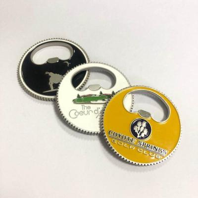 China Viable Golf Products Sofe Enamel Bottle Opener High Quality Golf Accessaries Bottle Opener for sale