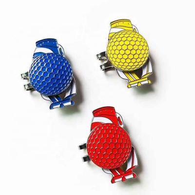 China High Quality Animal Golf Club Head Cover Custom Logo Enamel Cap Clip Soft Golf Hat Clips With Ball Marker for sale