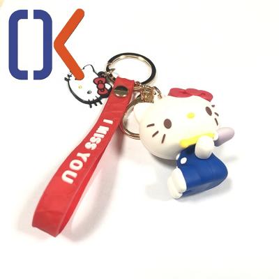 China Custom High Quality Cute Silicone Promotional Key Chains Support PVC Promotional Gift Wholesale Key Chains for sale