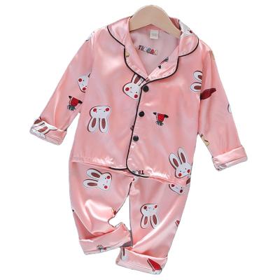 China Baby girls home soft pajamas kids cartoon pajamas set long sleeve pants thermal wholesale children's pajamas for sale