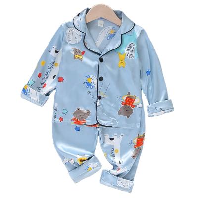 China New breathable autumn and winter boys pajamas suits, baby home clothes, cartoon children's pajamas for sale