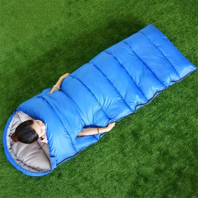 China Portable Folded Splice Envelope Sleeping Bag Bare Hands Tent Outdoor Camping Single Sleeping Bag for sale