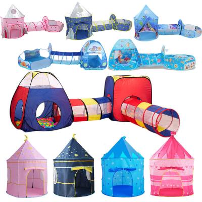 China Portable Foldable Sports 3 In1 Bedroom Ocean Ball Pool Shooting Baby Tunnel Kid Tunnel Tent for sale