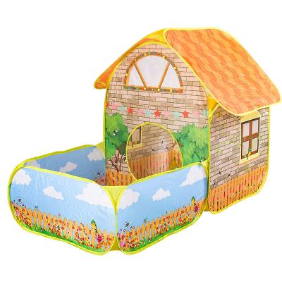 China Brick Wall Sports Ball Game House Crawling Automatic Park Tent Indoor Child Toy Tent for sale