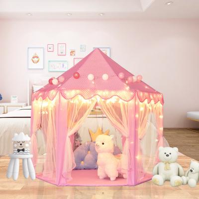 China Soft Toy Customize Hexagon Play House Kid's Tent Solid Color Indoor Princess Castle Fun Toy Tent for sale