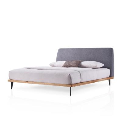 China Wabi sabi sabi sabi style modern queen king luxury simple double frame upholstered wooden child beds for sale