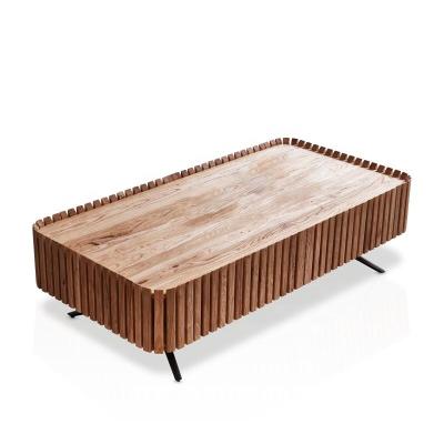 China Modern luxury coffee table (the other) Wabi de sabi style Nordic wooden adjustable coffee table living room sets coffee table for sale