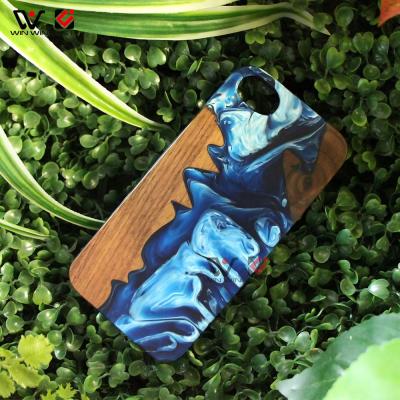 China Luxury Shockproof Wooden Resin TPU Shock Proof Phone Case For Apple iPhone 11 12 Pro Max for sale