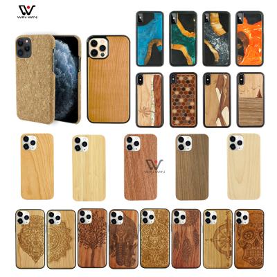 China Wholesale Bamboo Wood Anti-fall TPU Custom Design Logo Cell Phone Cases For iPhone 12 Case for sale