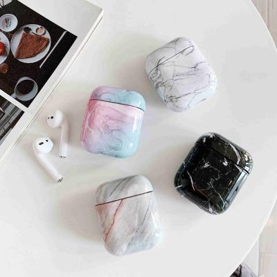 China Durable Luxury Hard PC Marble Earphone Box Case Coque For Airpod 2 for sale