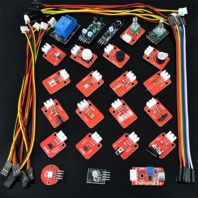 China Electronic Blocks Starter Kit for Arduino of 24 Models Red Plate Sensor Module DIY Learning Kits for sale