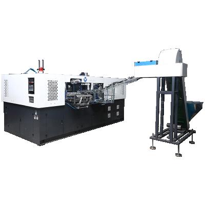 China Fully Automatic Chain Plate Feeding Machine 2cavity Hand Blow Type PET Can Plastic Blow Molding Machine for sale