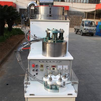 China Trouble Free Fully Automatic Assembled Plastic Engine Oil Cap Creasing Slitting Machine for sale