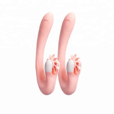 China 20 Speed ​​Manually Variable Frequency Mode 20 Speed ​​Silicone Rotation Tongue Vibrator Magic Wand Clitoris Stimulator For Women for sale