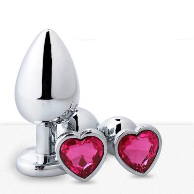 China Multi Colors Stainless Steel Metal Jewelry Heat Form Anal Plug Women Metal Anal Toys Steel Butt Plug for sale