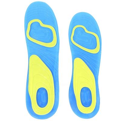 China Elastic Abrasion Resistance Silicone Sports Insoles Health Cushion Air Cushion Thickening Men and Women Softly Reducing Insoles for sale