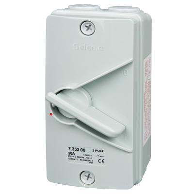 China Motor Loads Frequent Switching Weatherproof Electrical Switch 2 Pole 20A for sale