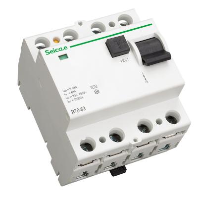 China Din Rail Mounted Circuit Breakers , RCCB Handle Trips Ground Fault Circuit Breakers  for sale