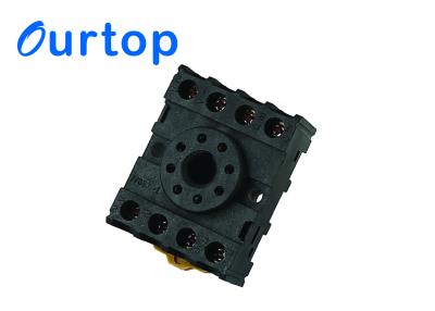 China 8 Pin Plug In Relay Socket For MK2PN Relay , PF083A-E Standard Electrical Relay Base for sale