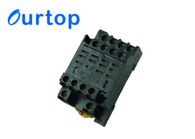 China PTF-11A-E Din Rail Relay Socket With Square Base For Relay LY4N 14 Pin 10A for sale