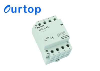 China Contactor normalmente abierto eléctrico de 4 postes del hogar contactor modular de la CA de 63 amperios en venta