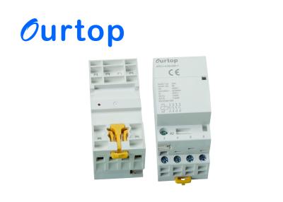 China 2P / 4P Manual Modular Din Rail Contactor 2NO+2NC Manual Control for House for sale