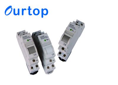 China 16A Electronic Din Rail Impulse Latching Relay Self Locking 12VAC/DC 24VAC/DC for sale