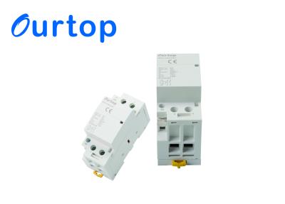 China Household Electrical Modular AC Contactor Coil 2 Pole / 4 Pole DIN Rail Mounted for sale