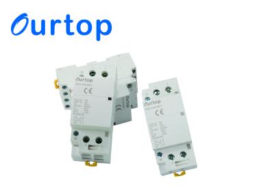 China 2 Pole / 4 Pole Modular Mini AC Contactor , Electrical Magnetic Din Rail Mounted Contactor for sale