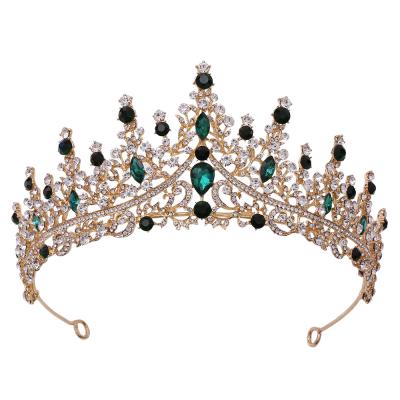 China Crown Tiara Bride Atmosphere hair accessories wedding European new and American luxury rhinestone wedding dinner wedding style crown for sale