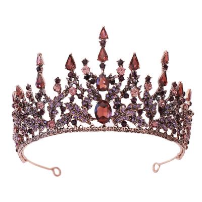 China European hair accessories H1259 and American baroque bridal wedding dress accessories princess crown headdress rhinestone hair accessories for sale