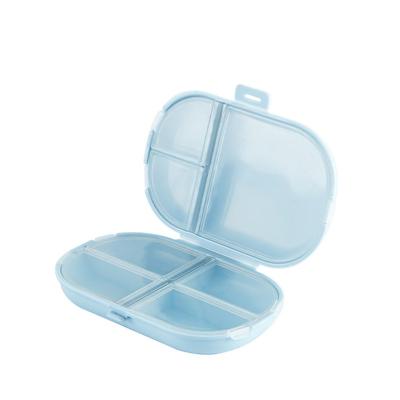 China Convenient Customize Logo Medicine Organizer 7 Grid Pill Storage Plastic Moisture Proof Cases Wheat Straw Pill Box for sale