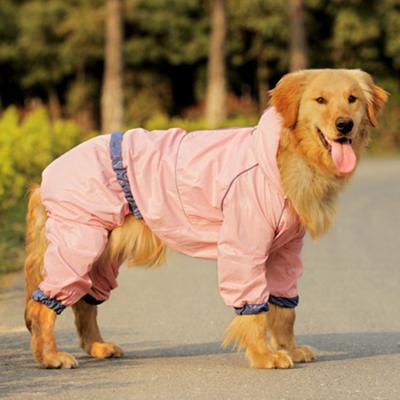 China Medium-sized dog stocked pet objects pet raincoat wholesale superman large four feet pet raincoat raincoat for sale