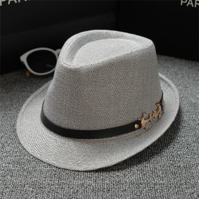 China Fashional Fedora Cotton Wide Brim Fedora Wholesale High Quality Jazz Hat Custom Made Hat for sale